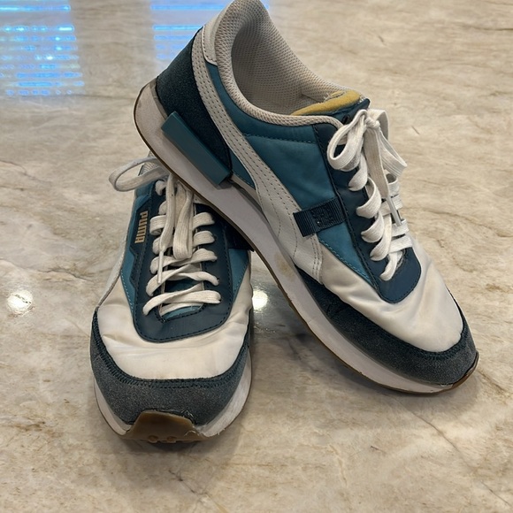 Puma Future Rider Trainers | Men’s 8 | White, Teal, Grey‎ (Rare Color Combo) - Picture 3 of 9